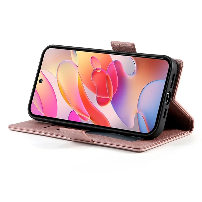 For Samsung Galaxy A17 5G / A26 5G Stand Case PU Leather Wallet Phone Cover - Rose Gold
