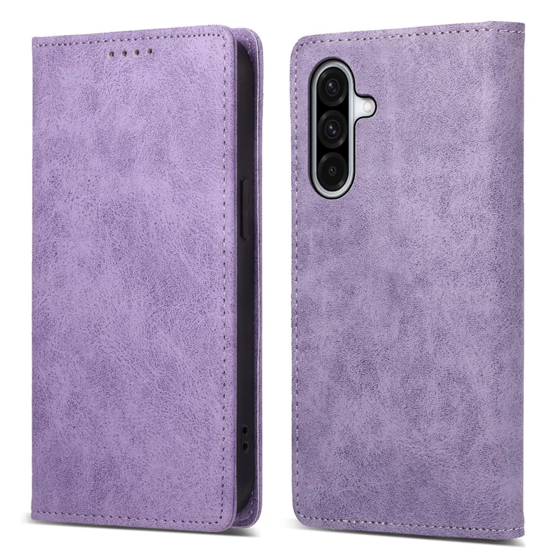 Cover a portafoglio per Samsung Galaxy A17 5G con blocco RFID in pelle PU - Viola
