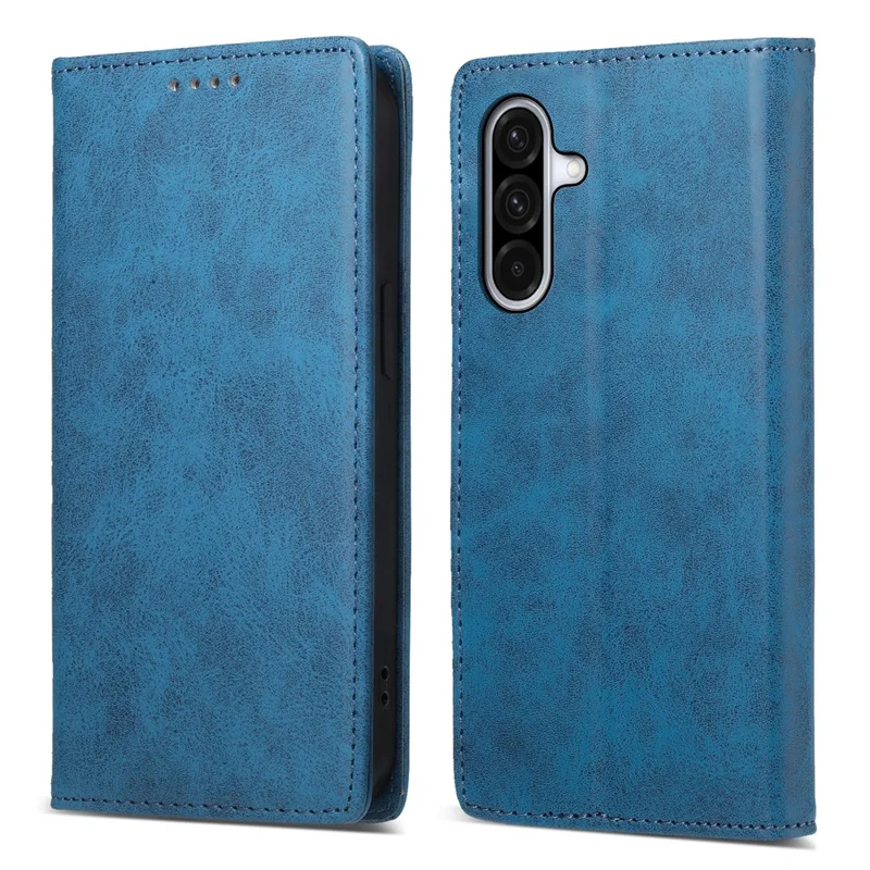 For Samsung Galaxy A17 5G / A17 4G / A26 5G Wallet Case RFID Blocking PU Leather Phone Cover - Blue