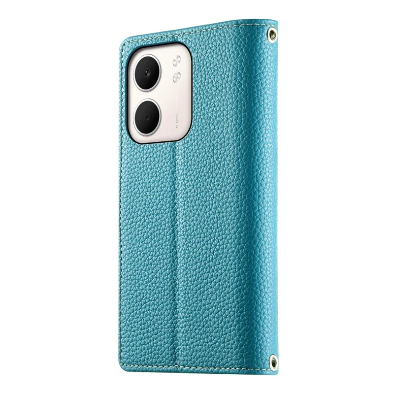 For Oppo A5x 5G  /  4G Case Zipper Wallet Color Splicing Leather Flip Phone Cover with Straps - Lake Blue