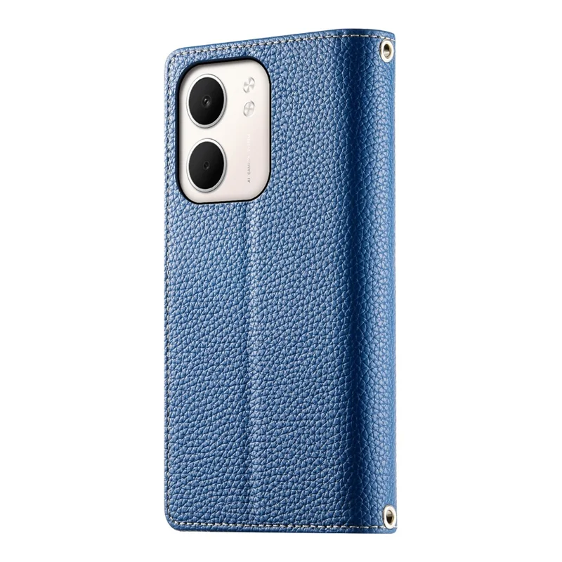 For Oppo A5x 5G  /  4G Case Zipper Wallet Color Splicing Leather Flip Phone Cover with Straps - Dark Blue