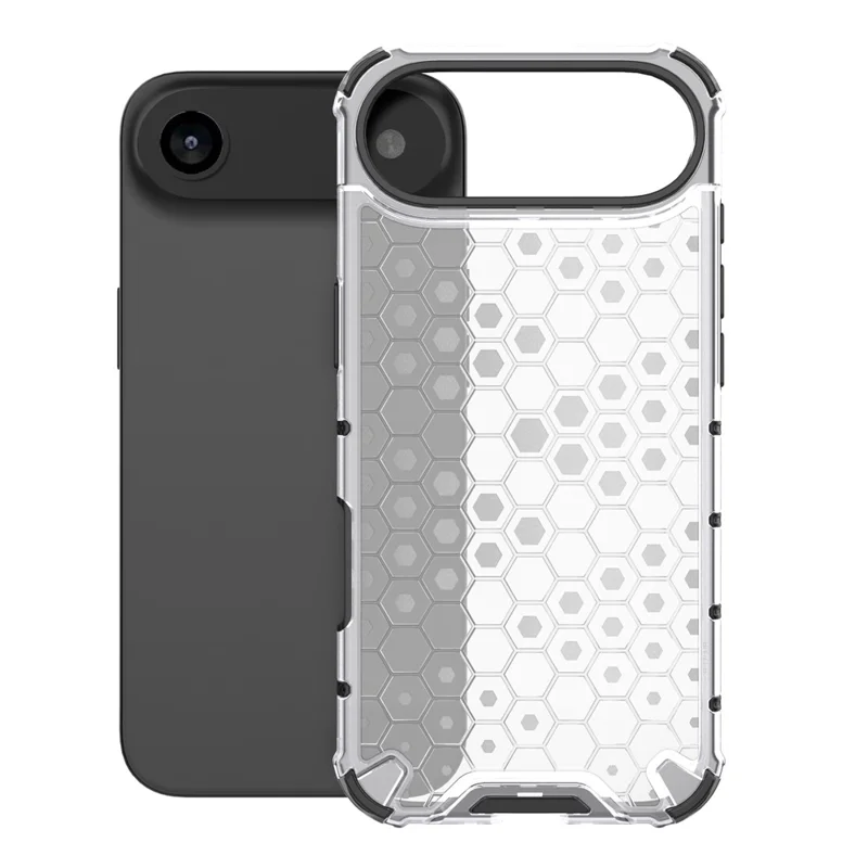 Для iPhone 17 Air Case Сотовая форма Ударопрочный ПК + Чехол для телефона TPU - Серый
