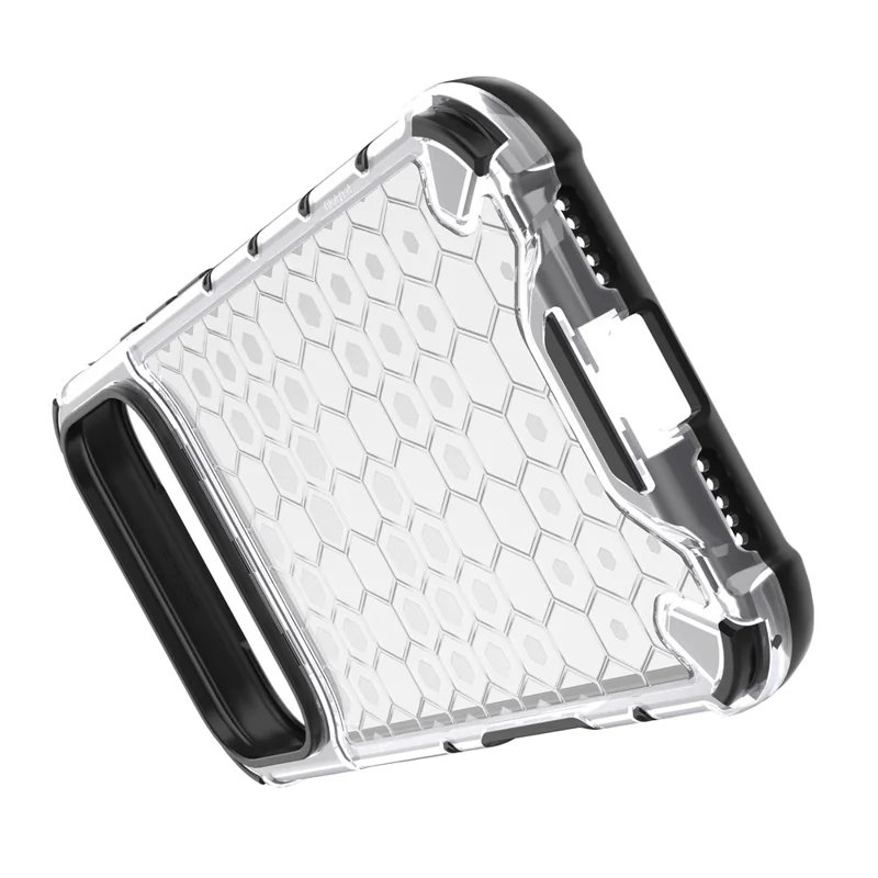 Voor iPhone 17 Pro hoesje zeshoekig stevige PC + TPU telefoonhoes - Grijs