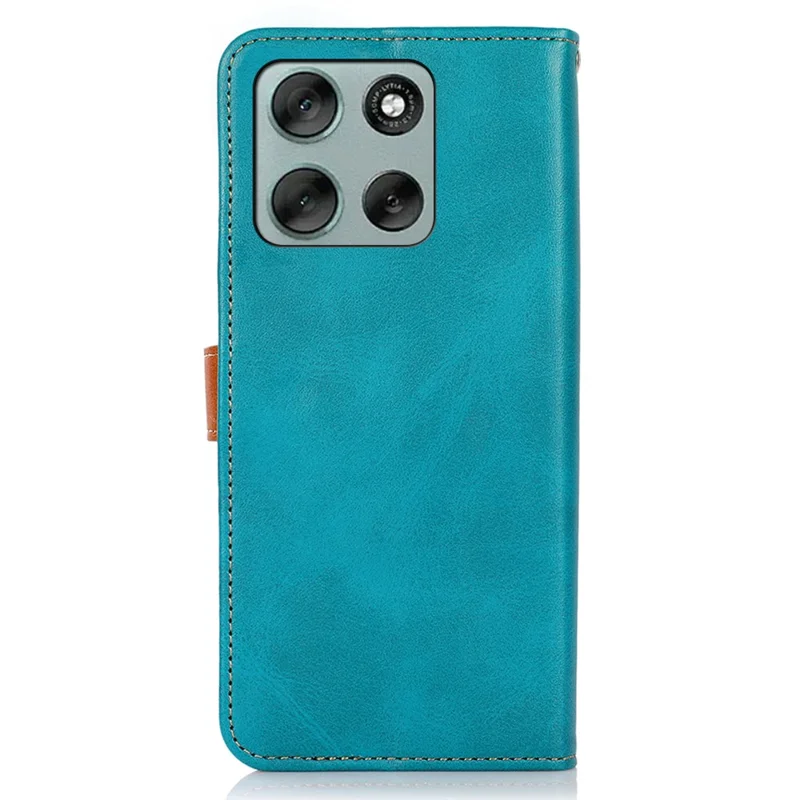 KHAZNEH Para Motorola Moto G56 5G Funda de Cartera con Soporte de Cuero Tipo Libro - Azul
