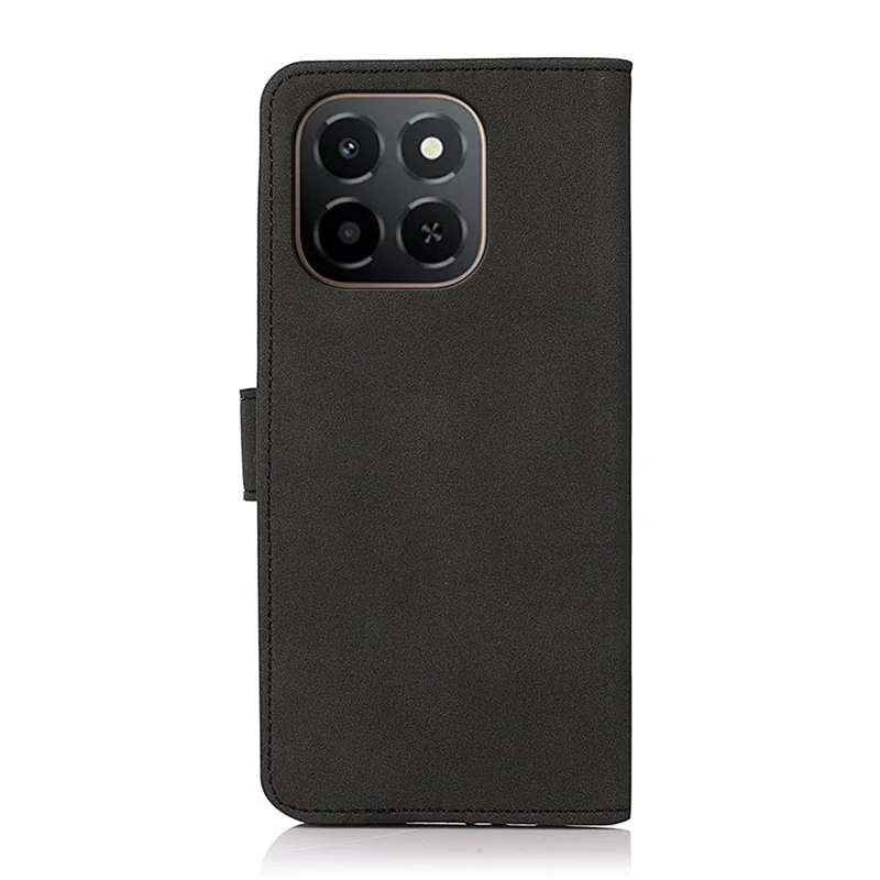 Capa KHAZNEH para Honor X6c 4G Antirriscos de Couro PU com Suporte para Carteira - Preto