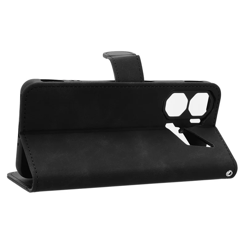 Étui en cuir pour ZTE nubia Neo 3 5G - Housse de téléphone portefeuille antichoc avec sensation de cuir, rabat - Noir