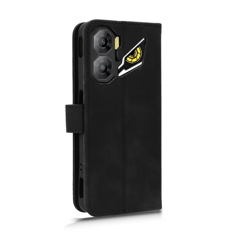 Étui en cuir pour ZTE nubia Neo 3 5G - Housse de téléphone portefeuille antichoc avec sensation de cuir, rabat - Noir