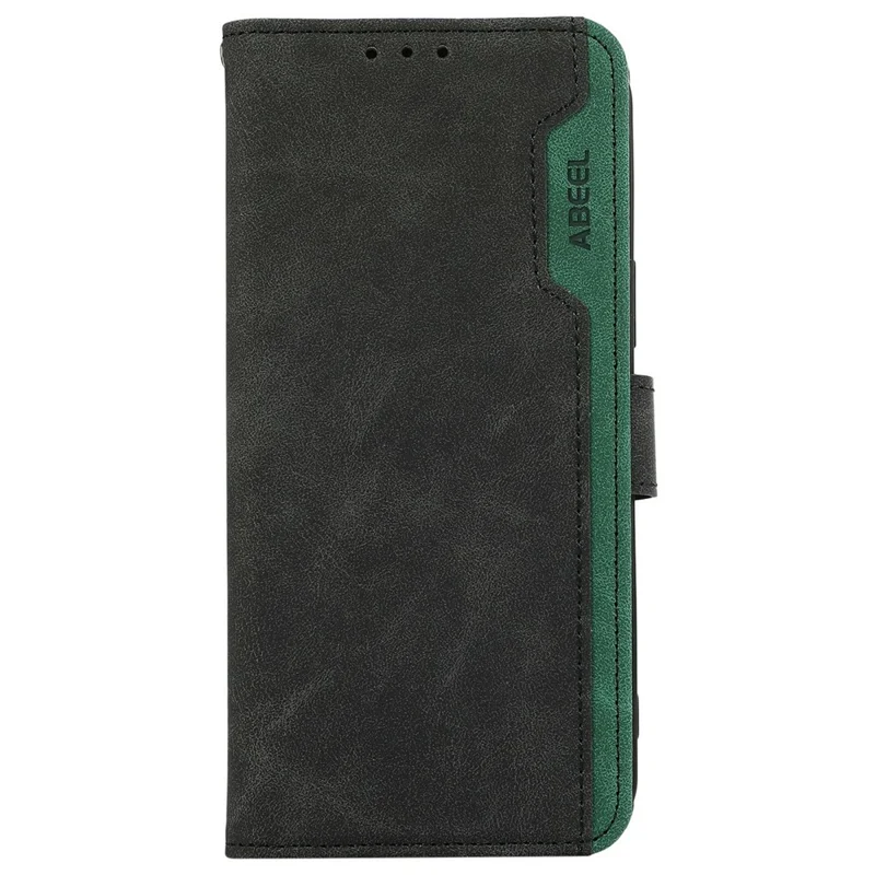 ABEEL For Samsung Galaxy S25 FE Case Color Splicing Leather Flip Phone Cover RFID Blocking - Black