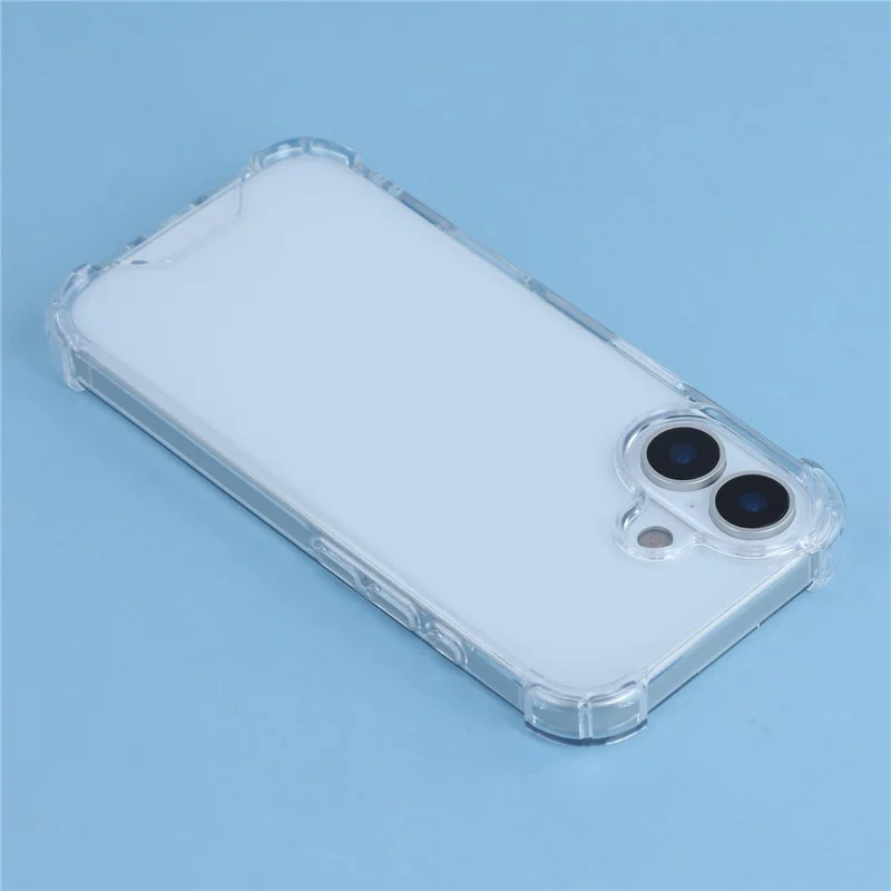 For iPhone 17 telefonbeskyttelse TPU + akryl 1,5 mm stødfast gennemsigtig bagside