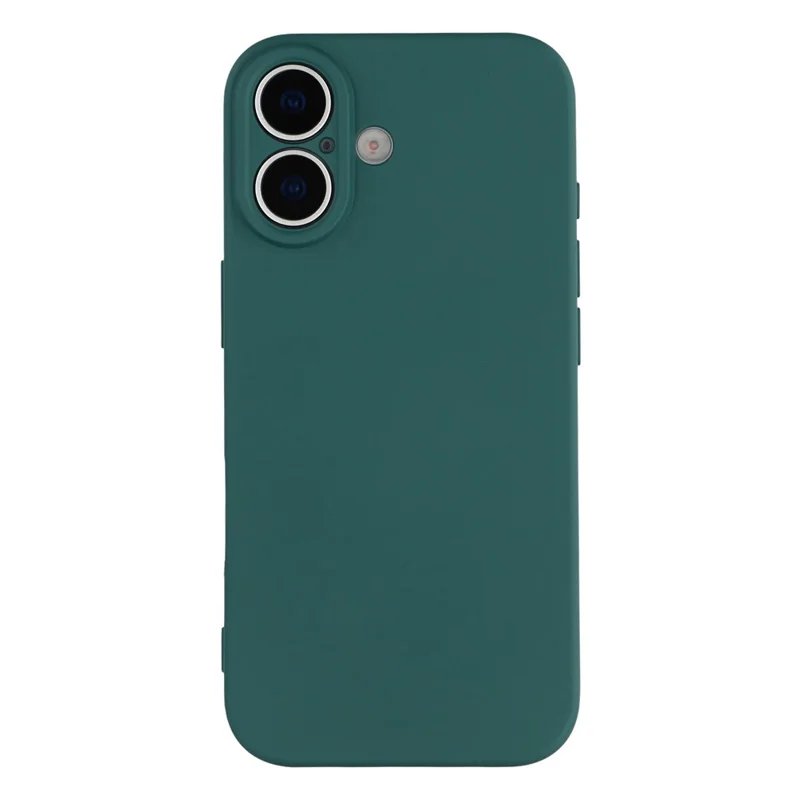 For iPhone 17 Case TPU Back Soft Anti-Scratch Fiber Lining Phone Cover - Army Green