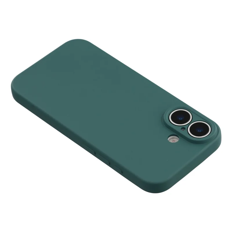 For iPhone 17 Case TPU Back Soft Anti-Scratch Fiber Lining Phone Cover - Army Green