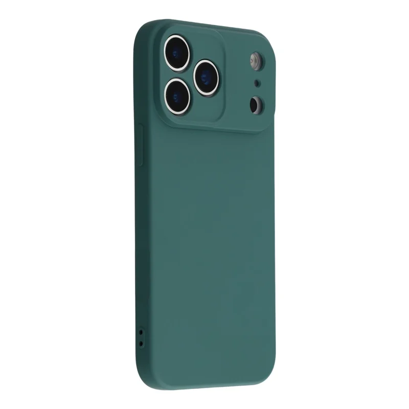 For iPhone 17 Pro Case TPU Back Soft Anti-Scratch Fiber Lining Phone Cover - Army Green