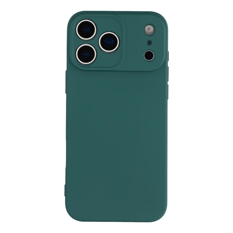 For iPhone 17 Pro Case TPU Back Soft Anti-Scratch Fiber Lining Phone Cover - Army Green