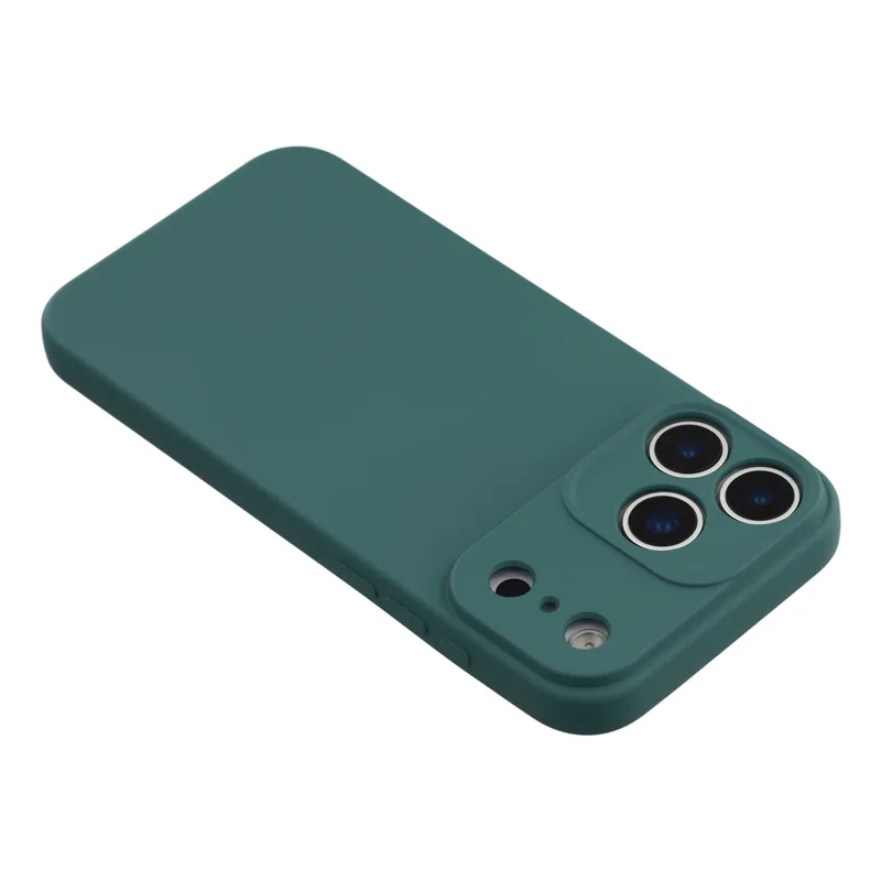For iPhone 17 Pro Case TPU Back Soft Anti-Scratch Fiber Lining Phone Cover - Army Green