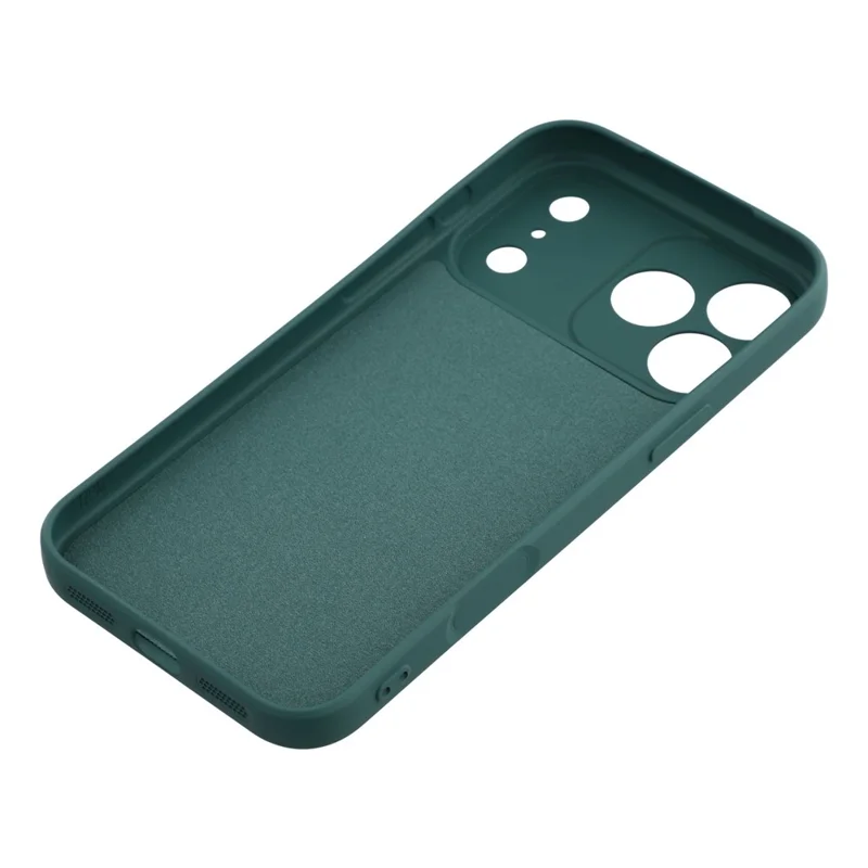 For iPhone 17 Pro Case TPU Back Soft Anti-Scratch Fiber Lining Phone Cover - Army Green