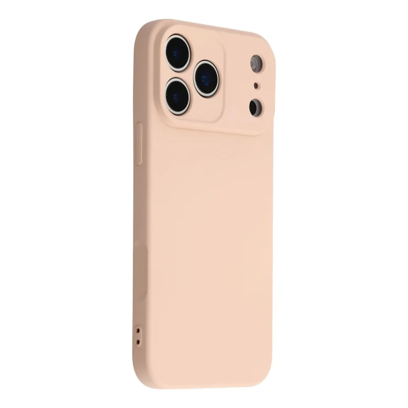 For iPhone 17 Pro Case TPU Back Soft Anti-Scratch Fiber Lining Phone Cover - Pink