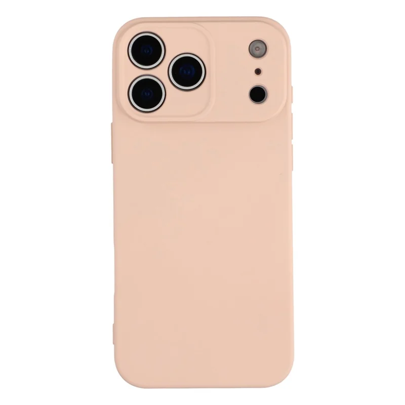 For iPhone 17 Pro Case TPU Back Soft Anti-Scratch Fiber Lining Phone Cover - Pink