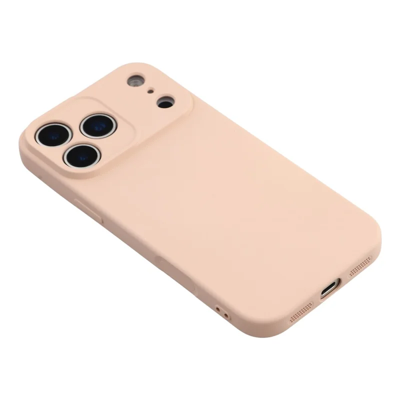 For iPhone 17 Pro Case TPU Back Soft Anti-Scratch Fiber Lining Phone Cover - Pink