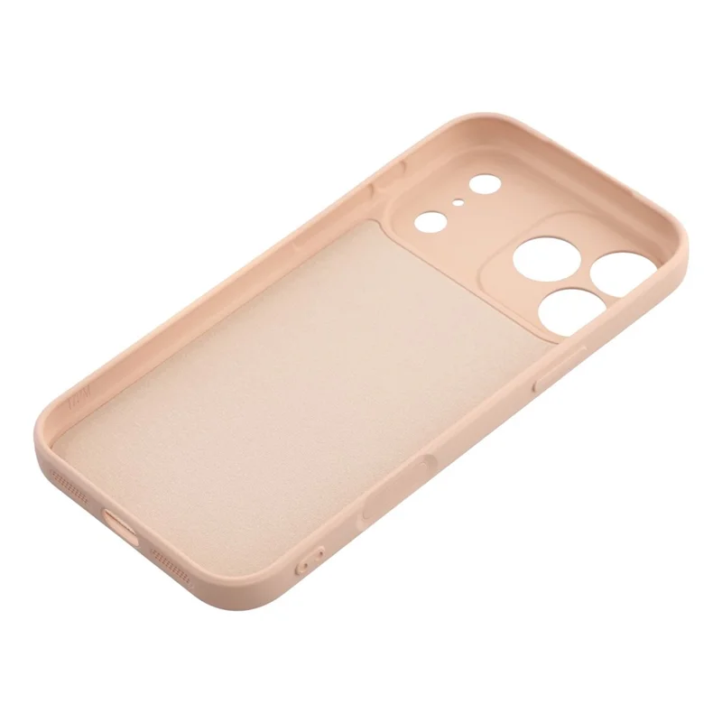 For iPhone 17 Pro Case TPU Back Soft Anti-Scratch Fiber Lining Phone Cover - Pink