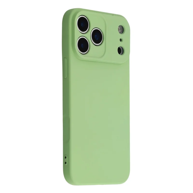 For iPhone 17 Pro Max Case TPU Back Soft Anti-Scratch Fiber Lining Phone Cover - Matcha Green