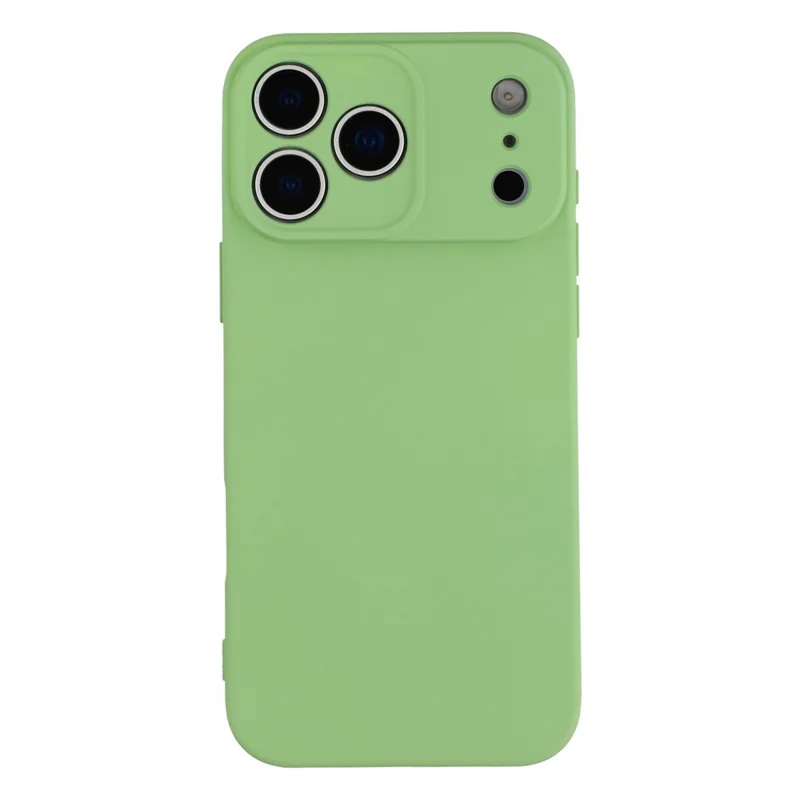 For iPhone 17 Pro Max Case TPU Back Soft Anti-Scratch Fiber Lining Phone Cover - Matcha Green