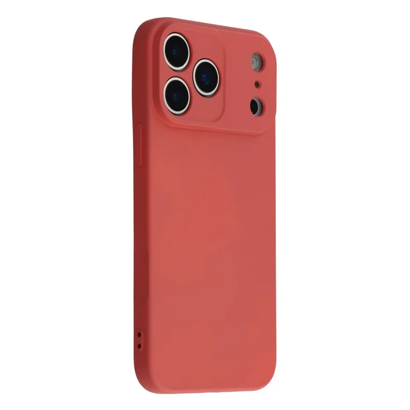 For iPhone 17 Pro Max Case TPU Back Soft Anti-Scratch Fiber Lining Phone Cover - Hawthorn Red
