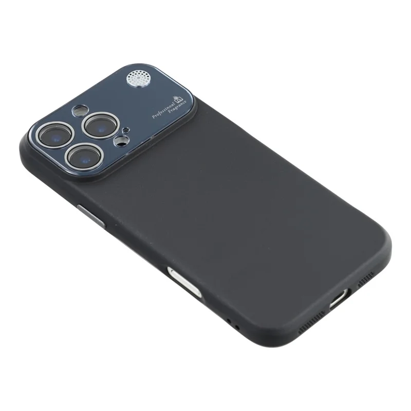 Étui pour iPhone 16 Pro Max avec Grande Fenêtre de Caméra en Silicone Liquide et Aromathérapie - Noir