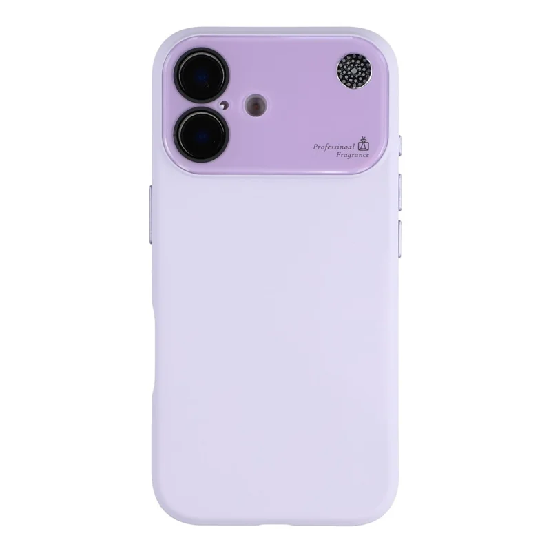For iPhone 16 Case Large Camera Window Liquid Silicone Aromatherapy Phone Cover - Light Purple