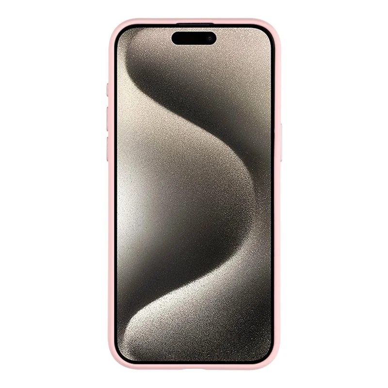 For iPhone 15 Pro Max Case Large Camera Window Liquid Silicone Aromatherapy Phone Cover - Pink
