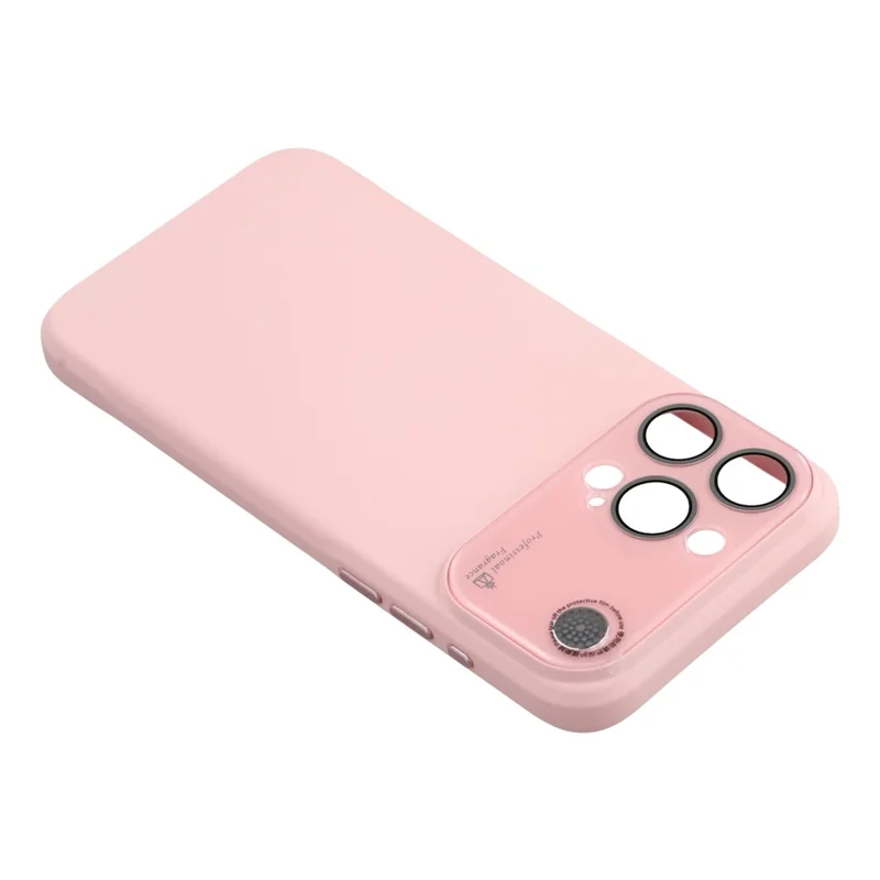 For iPhone 15 Pro Max Case Large Camera Window Liquid Silicone Aromatherapy Phone Cover - Pink