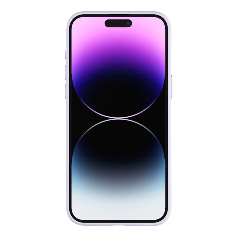 For iPhone 14 Pro Max Case Large Camera Window Liquid Silicone Aromatherapy Phone Cover - Light Purple