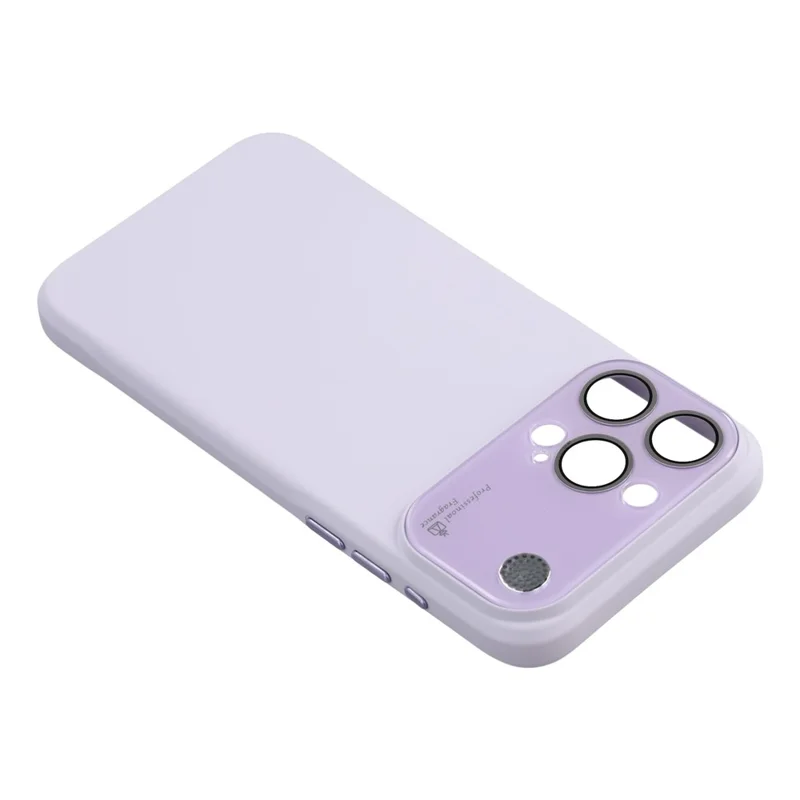 For iPhone 14 Pro Max Case Large Camera Window Liquid Silicone Aromatherapy Phone Cover - Light Purple
