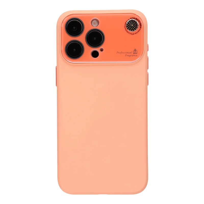 Per iPhone 14 Pro Custodia Finestra Camera Grande Silicone Liquido Aromaterapia Cover Telefono - Arancione
