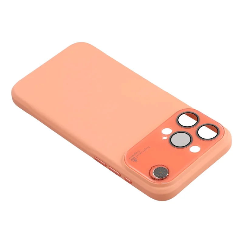 Étui pour iPhone 13 Pro Max avec Grande Fenêtre de Caméra en Silicone Liquide et Aromathérapie - Orange
