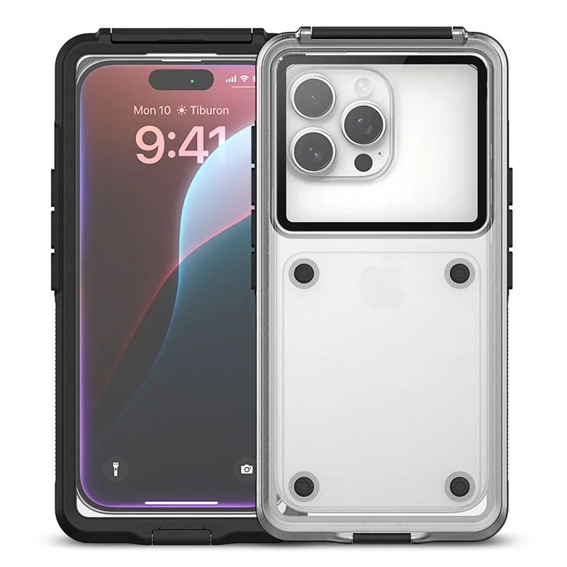 Custodia Impermeabile per iPhone 17 / 16 / 16 Pro / 15 Pro Interno 6,3 pollici Protettore Cellulare IP68 Profondità 30M Accesso Pulsanti