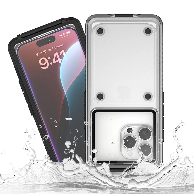 Custodia Impermeabile per iPhone 17 / 16 / 16 Pro / 15 Pro Interno 6,3 pollici Protettore Cellulare IP68 Profondità 30M Accesso Pulsanti