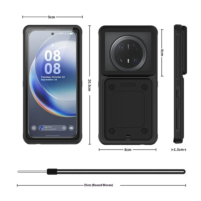 Cover Impermeabile Universale per Smartphone Android fino a 7,5 Pollici, Protezione IP68 fino a 30 Metri di Profondità