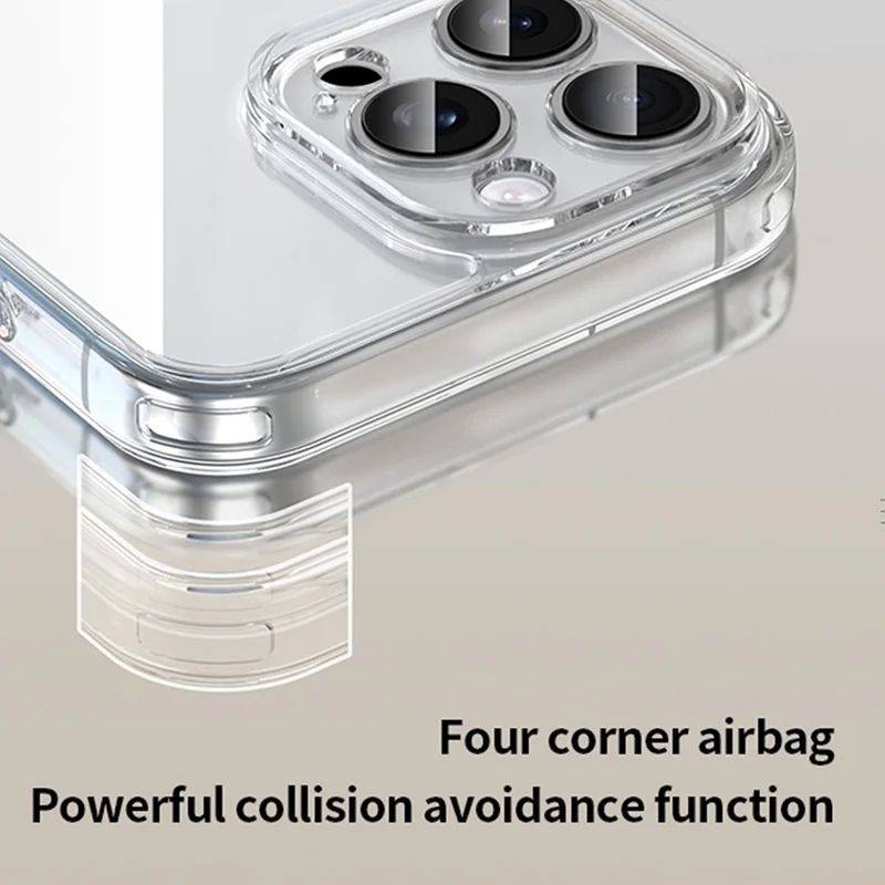 Bulk Purchasing For iPhone 16 Pro Magnetic Case TPU Acrylic Phone Back Cover Anti Yellowing - Transparent