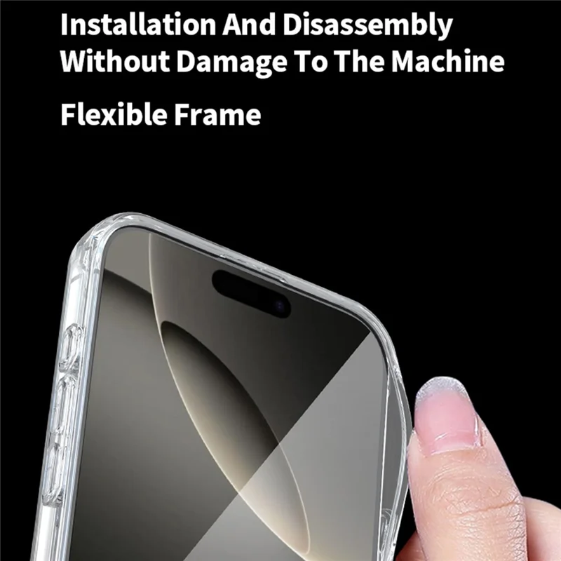 Bulk Purchasing For iPhone 16 Pro Max Magnetic Case TPU Acrylic Phone Back Cover Anti Yellowing - Transparent