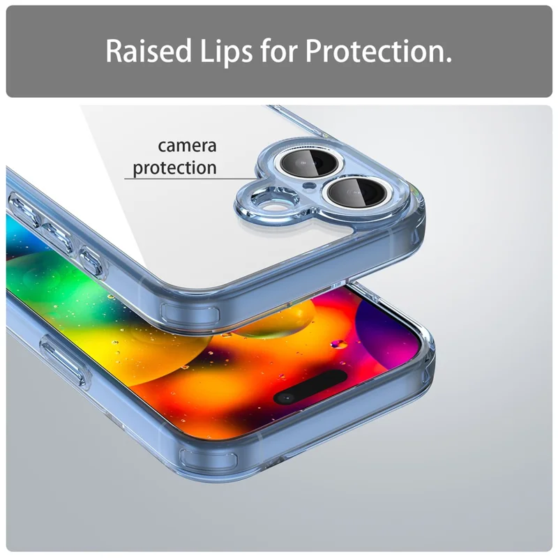 Bulk Purchasing For iPhone 17 Magnetic Case TPU Acrylic Phone Back Cover Anti Yellowing - Blue