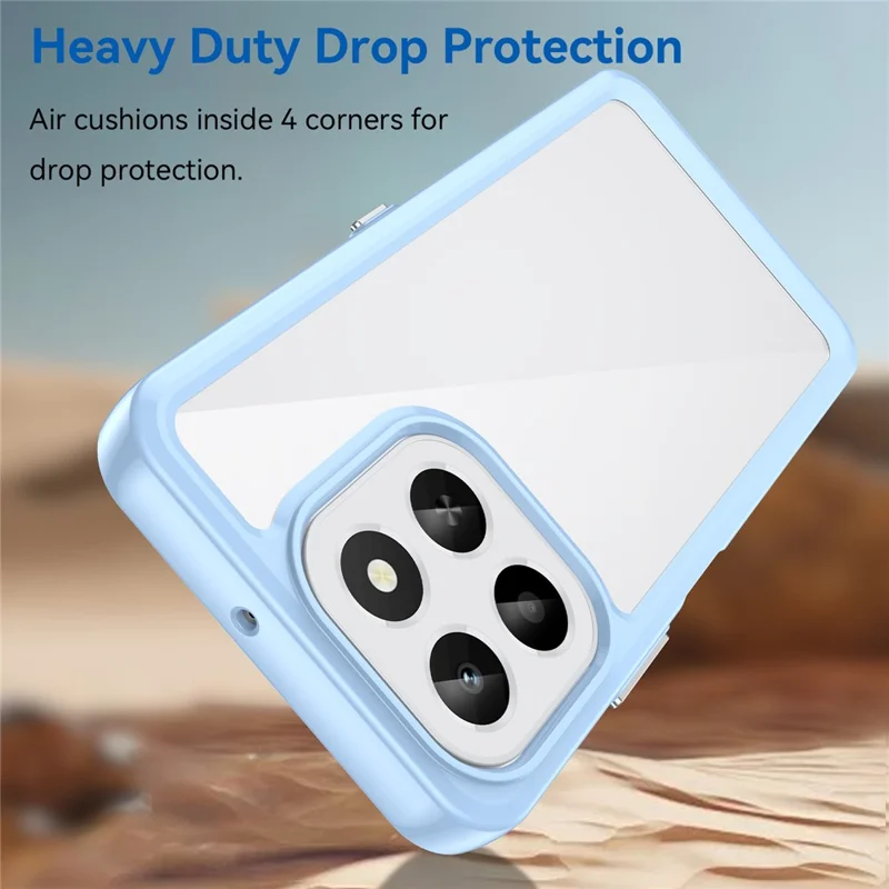 For Honor X6c 4G Case TPU + Acrylic Protective Clear Phone Cover - Blue