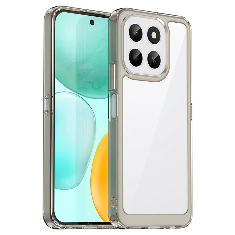 For Honor X6c 4G Case TPU + Acrylic Protective Clear Phone Cover - Transparent Grey