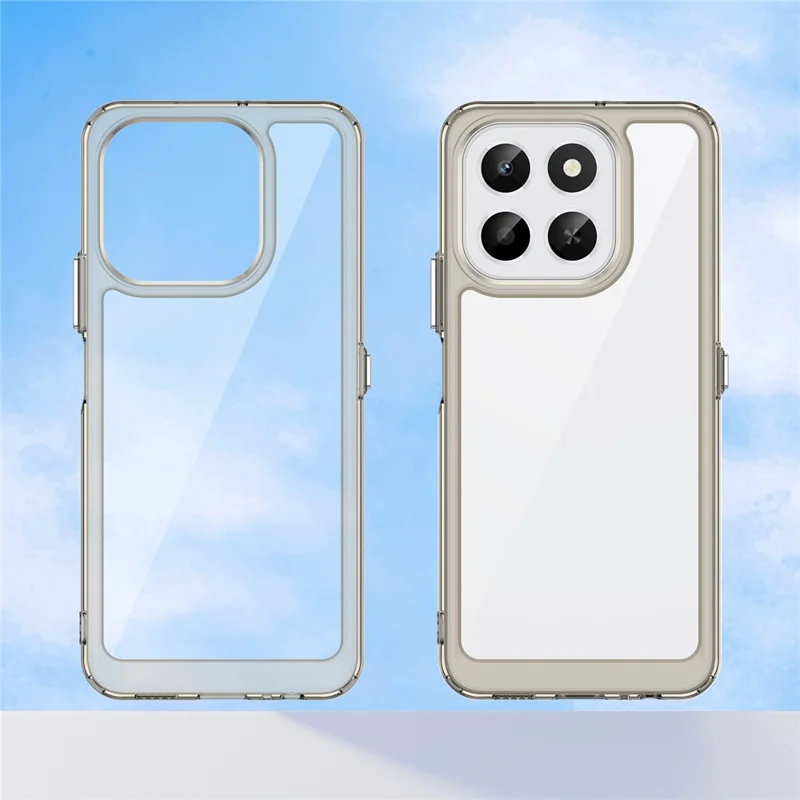 For Honor X6c 4G Case TPU + Acrylic Protective Clear Phone Cover - Transparent Grey