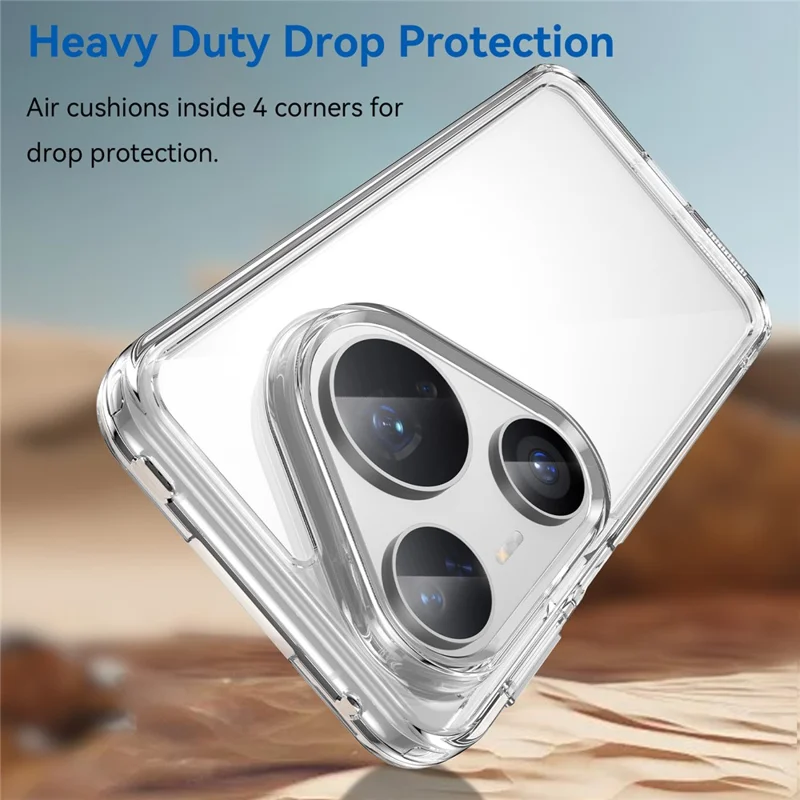 For Huawei Pura 80 Pro / 80 Pro+ / 80 Ultra Case TPU + Acrylic Protective Clear Phone Cover - Transparent