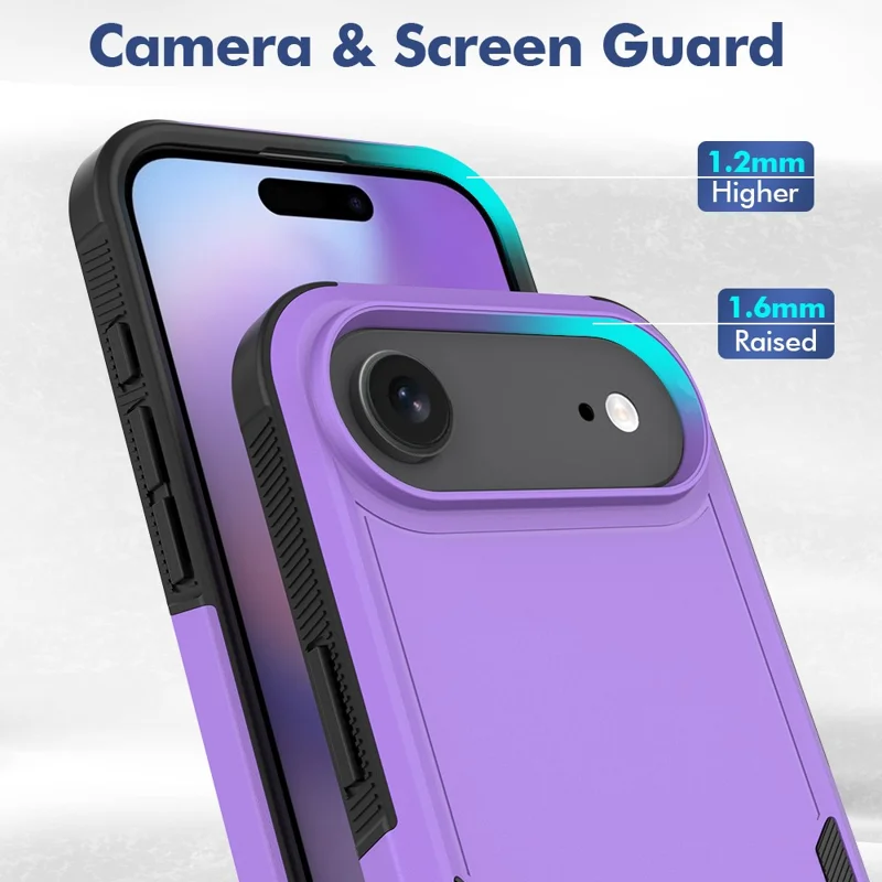 For iPhone Air Case 2 in 1 PC + TPU Shockproof Phone Cover - Purple