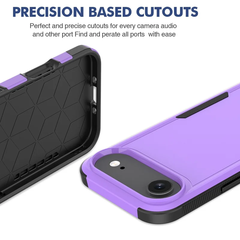 For iPhone Air Case 2 in 1 PC + TPU Shockproof Phone Cover - Purple