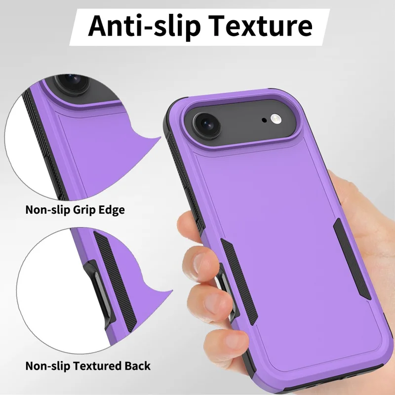 For iPhone Air Case 2 in 1 PC + TPU Shockproof Phone Cover - Purple