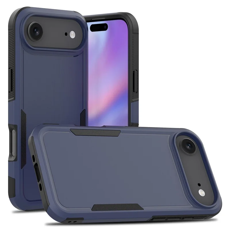 For iPhone Air Case 2 in 1 PC + TPU Shockproof Phone Cover - Dark Blue