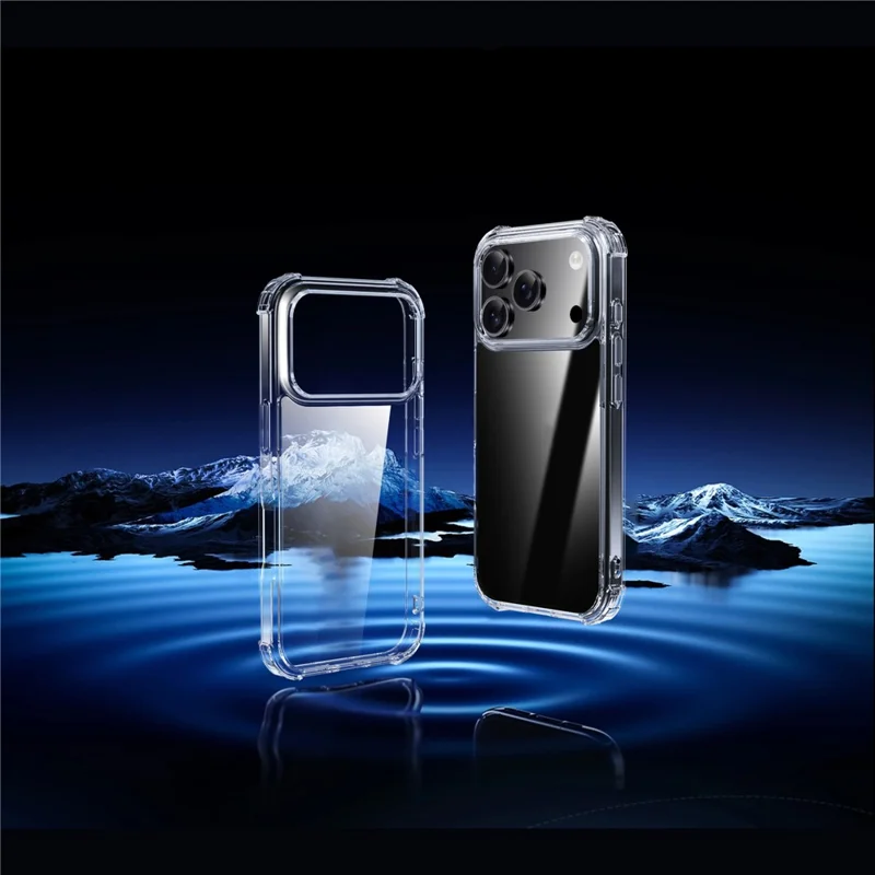 Capa IPAKY para iPhone 17 Pro Max Resistente a Impactos com Proteção de Quatro Cantos e Tampa Traseira Transparente