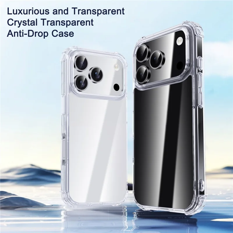 Capa IPAKY para iPhone 17 Pro Max Resistente a Impactos com Proteção de Quatro Cantos e Tampa Traseira Transparente